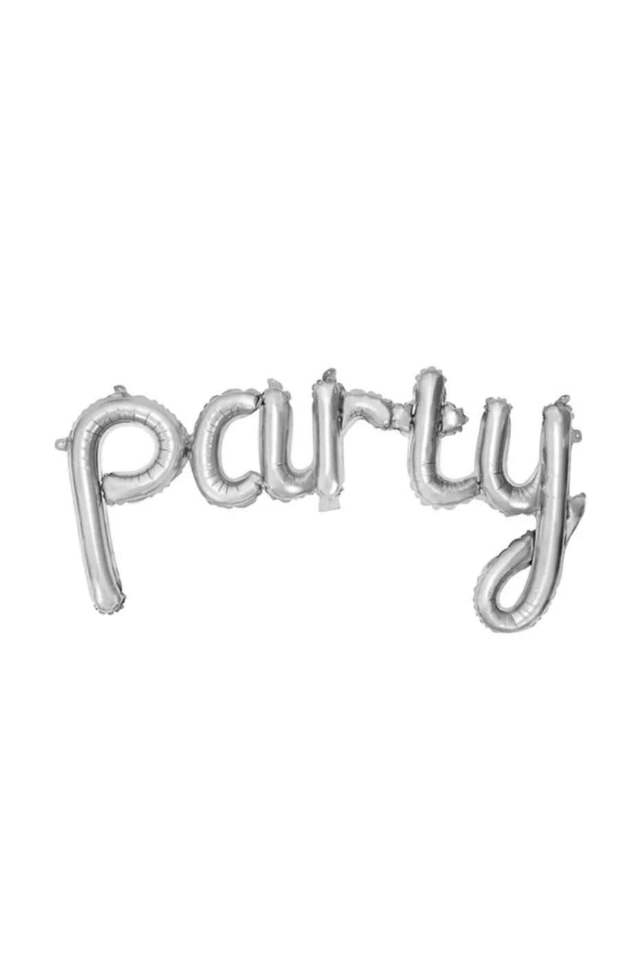 Party Gümüş Birleşik Yazı Folyo Balon