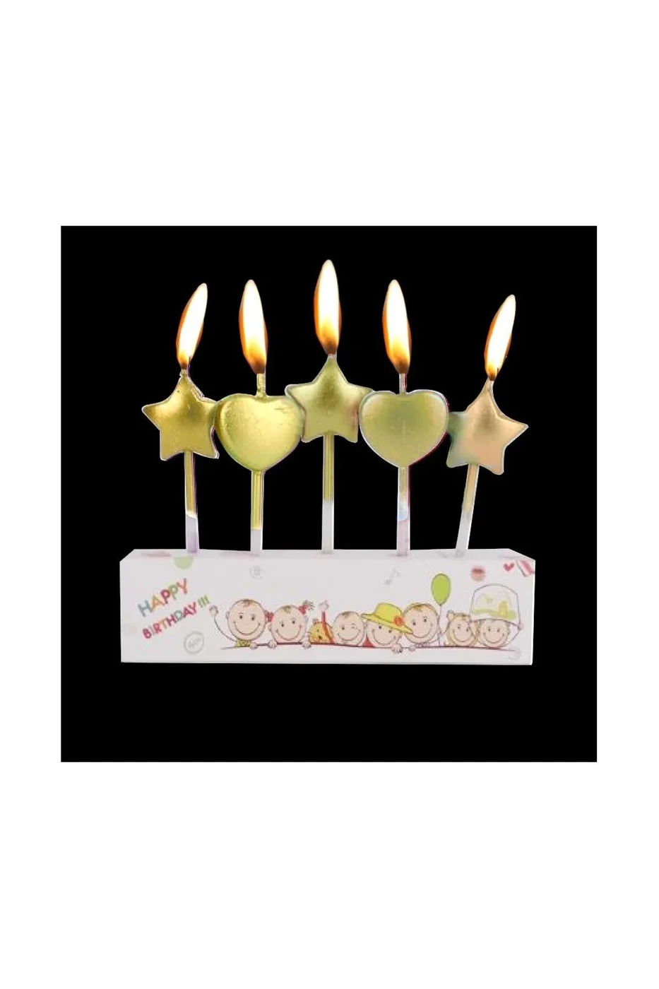 5Lİ CROM YILDIZ GOLD MUM