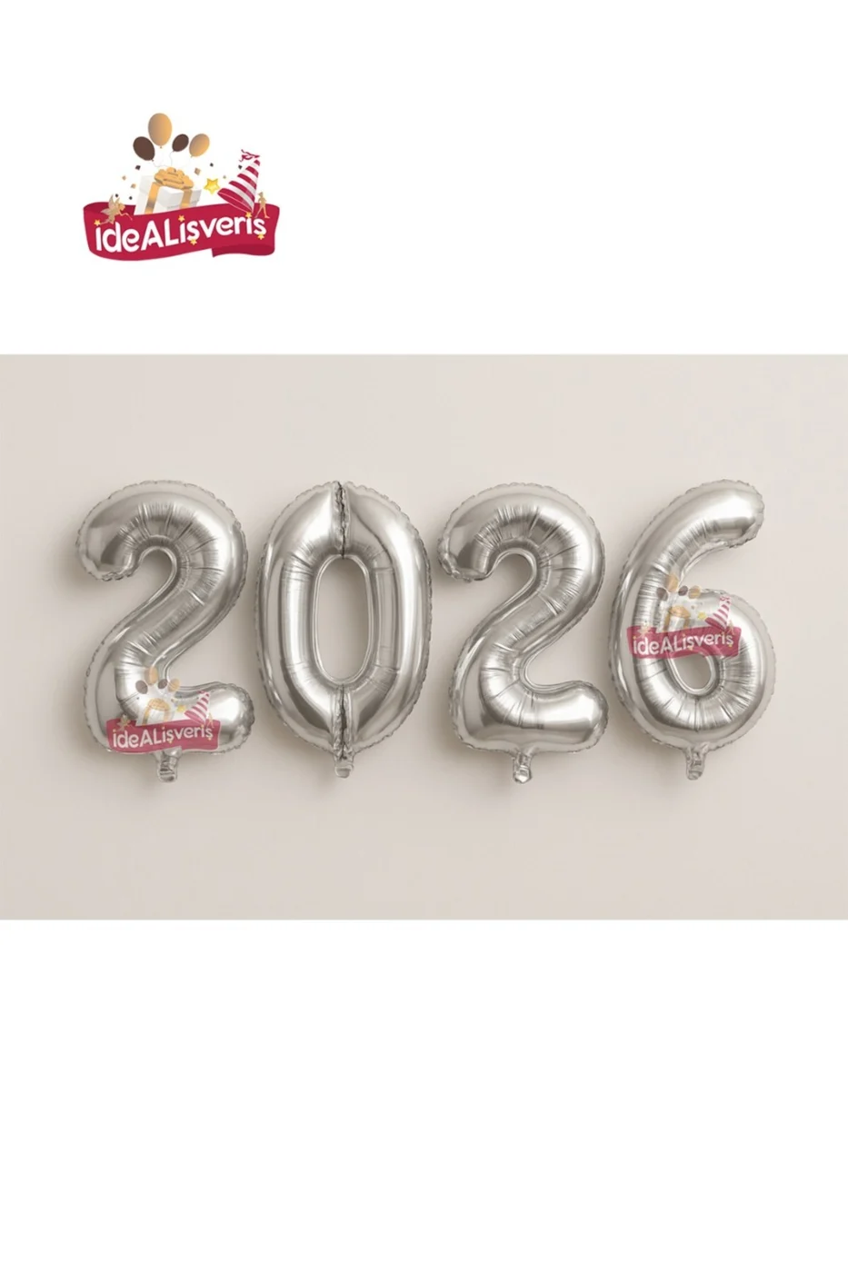 Yeni Yıl Büyük 2026 FolyoBalonları 34 İnç Mutlu Yıllar Süslemeleri Yılbaşı Arifesi Parti Malzemeleri gorsel 3