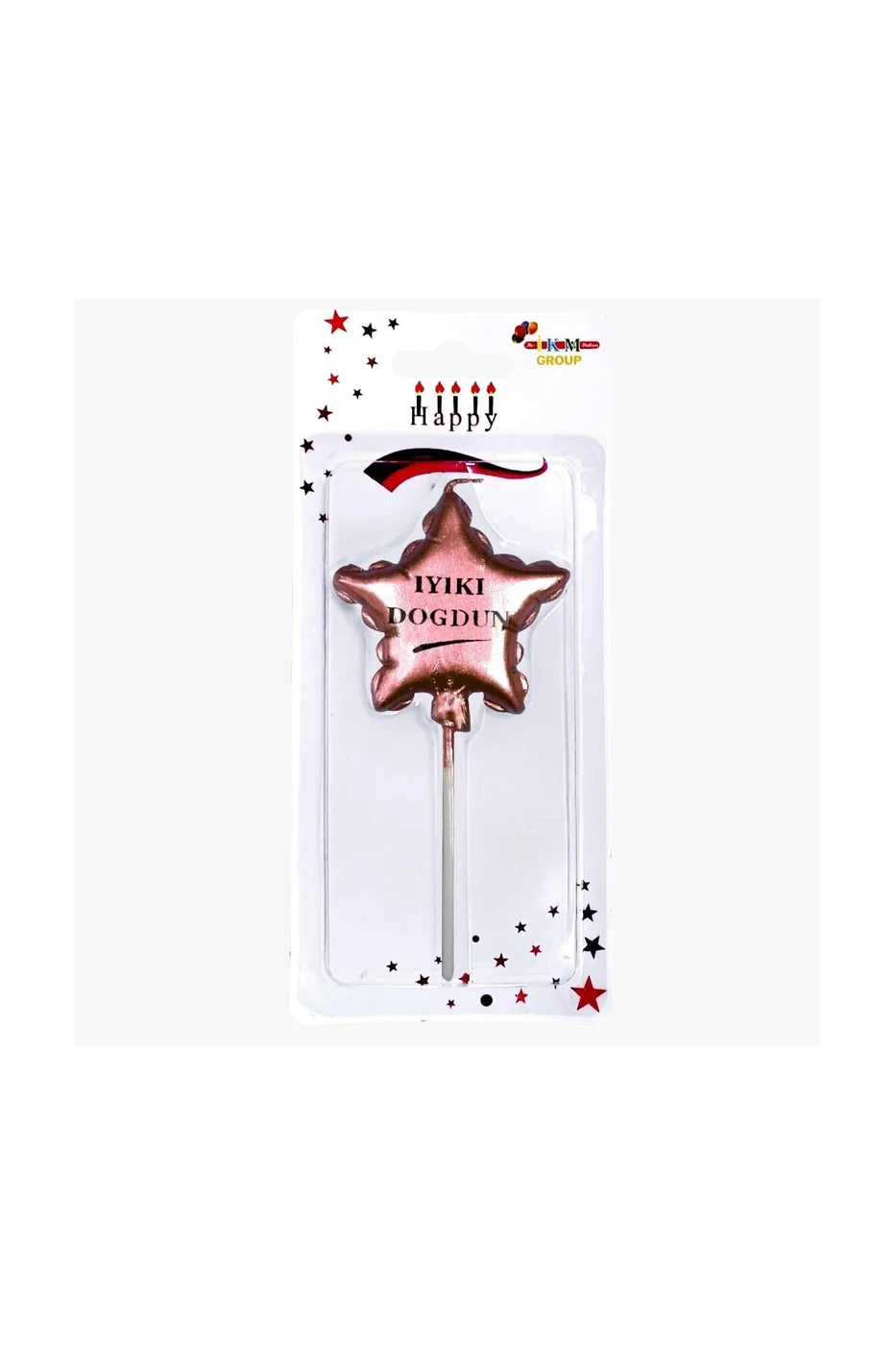 İYİKİ DOĞDUN YILDIZ ROSEGOLD MUM