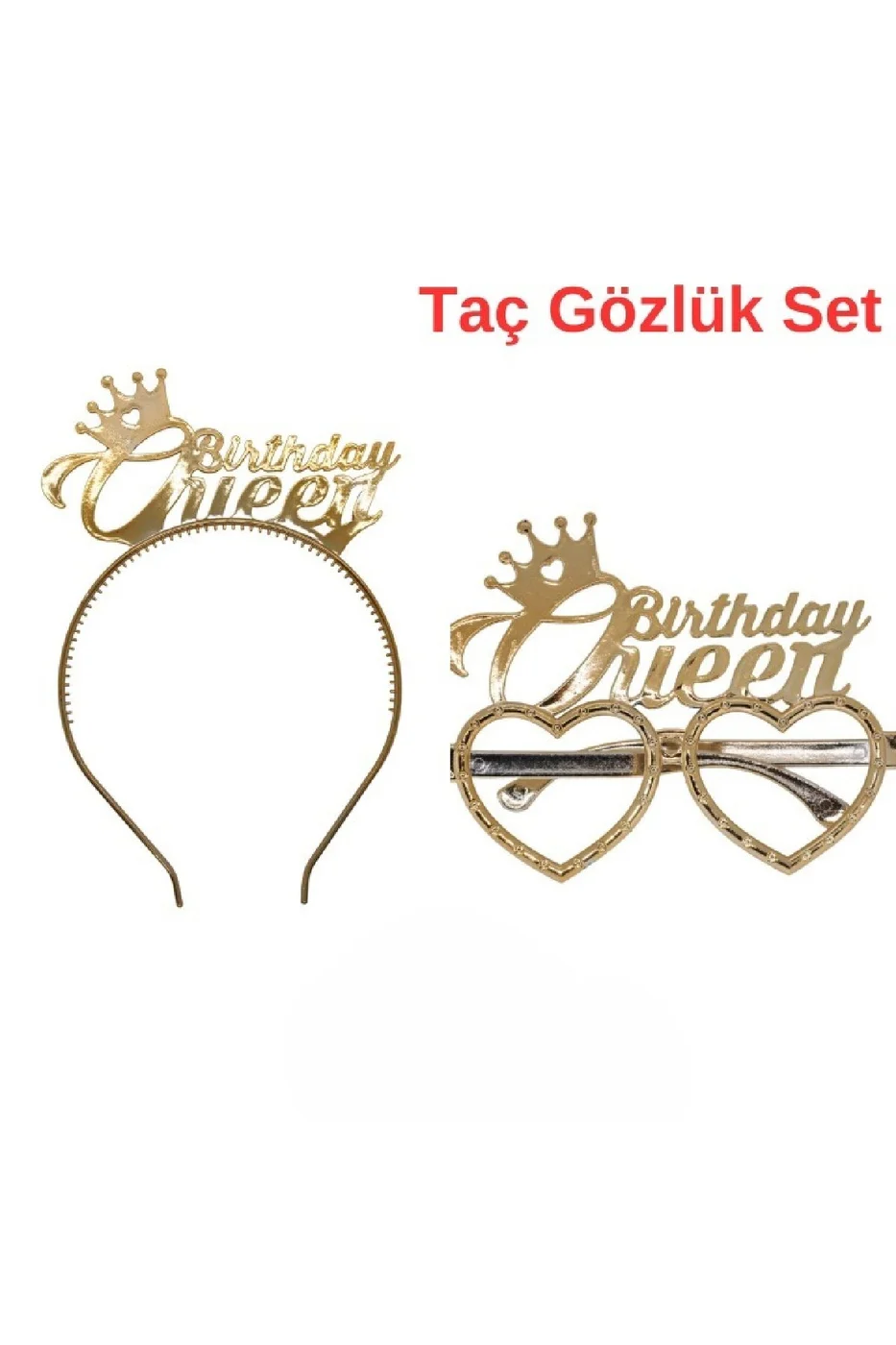 Brithday Queen Tac Gözlük Seti Brithday Queen Parti Aksesuar Taç Gözlük gorsel 3