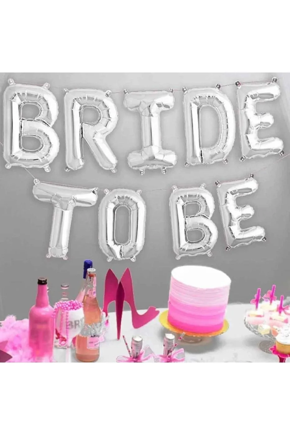 Bride To Be Yazılı Folyo Balon Konsepti Gold Renkli Bekarlığa Veda Partisi Büyük Balon Set