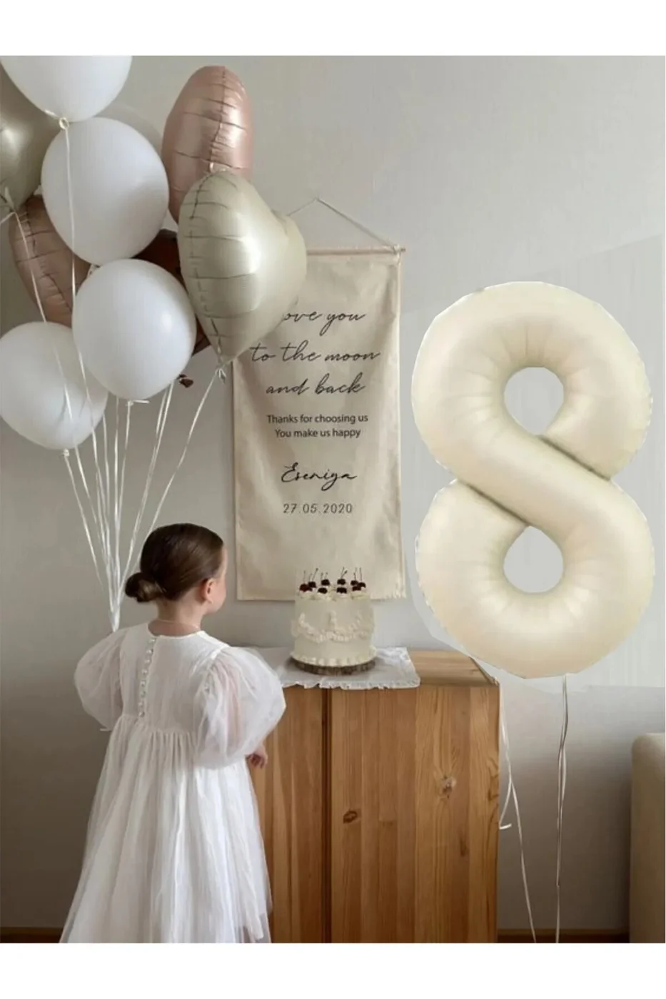 Yaş Folyolu Krem Karamel Folyo Balon Seti gorsel 2