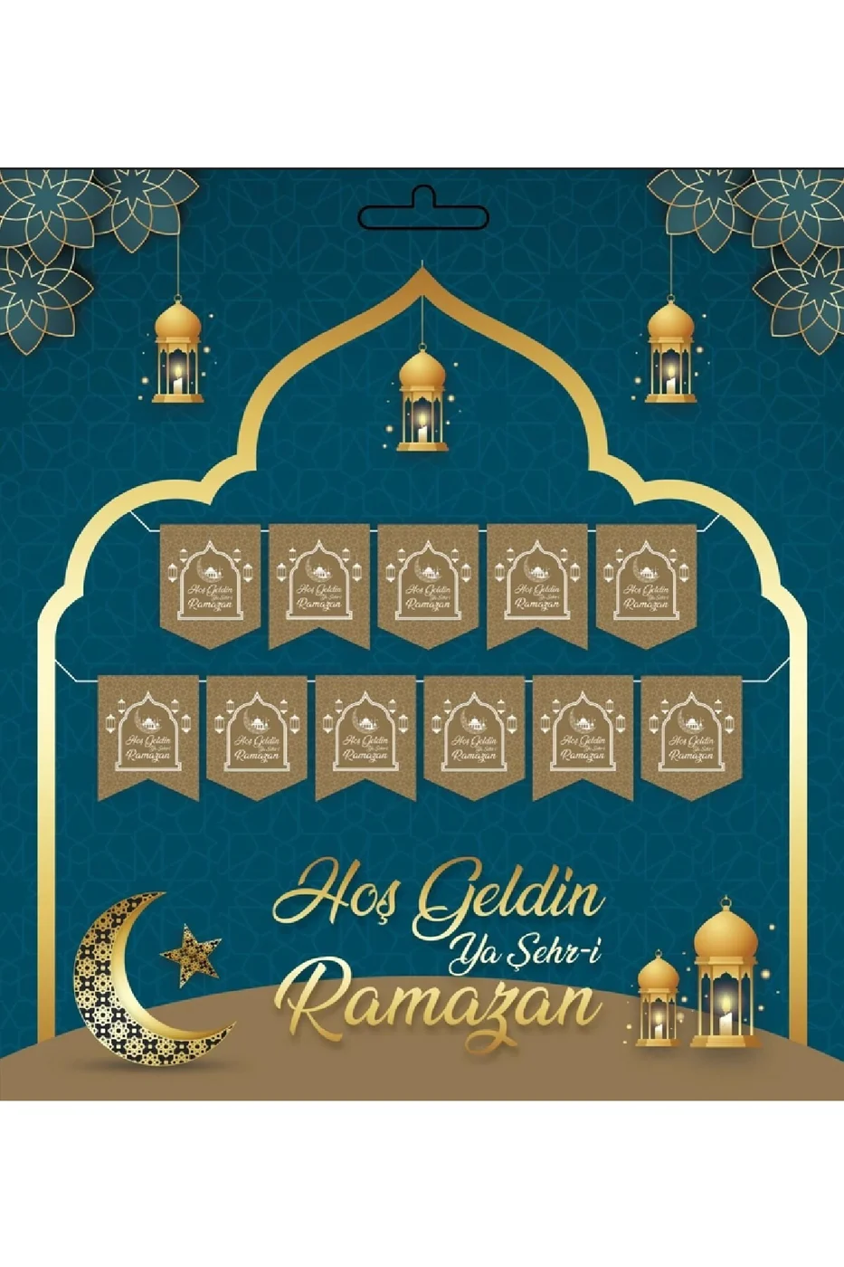 Hoşgeldin Ya Şehr-i Ramazan Yazılı Banner Ramazan Süslemesi 230 cm