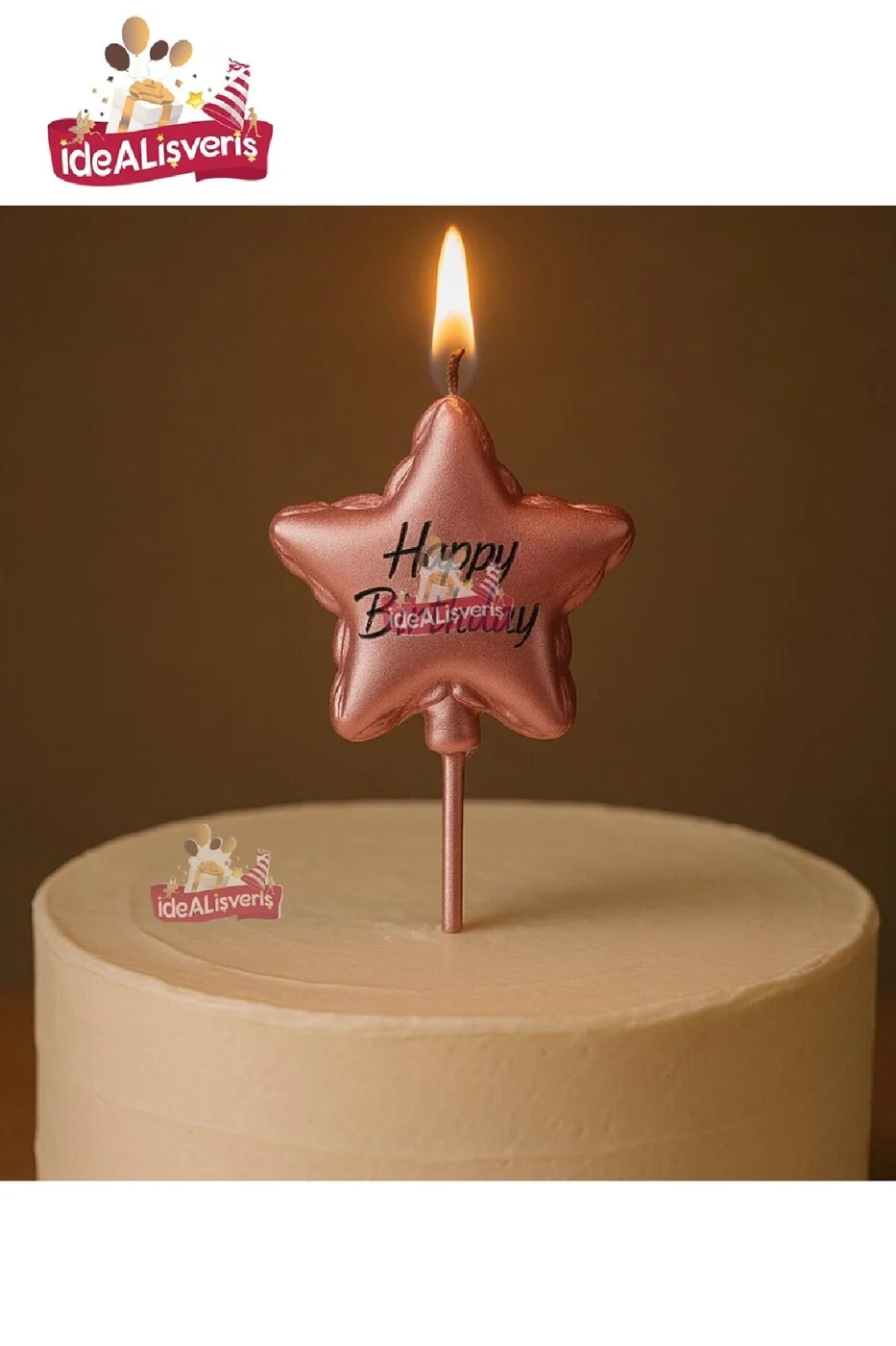 HAPPY BİRTHDAY YILDIZ ROSEGOLD MUM gorsel 5