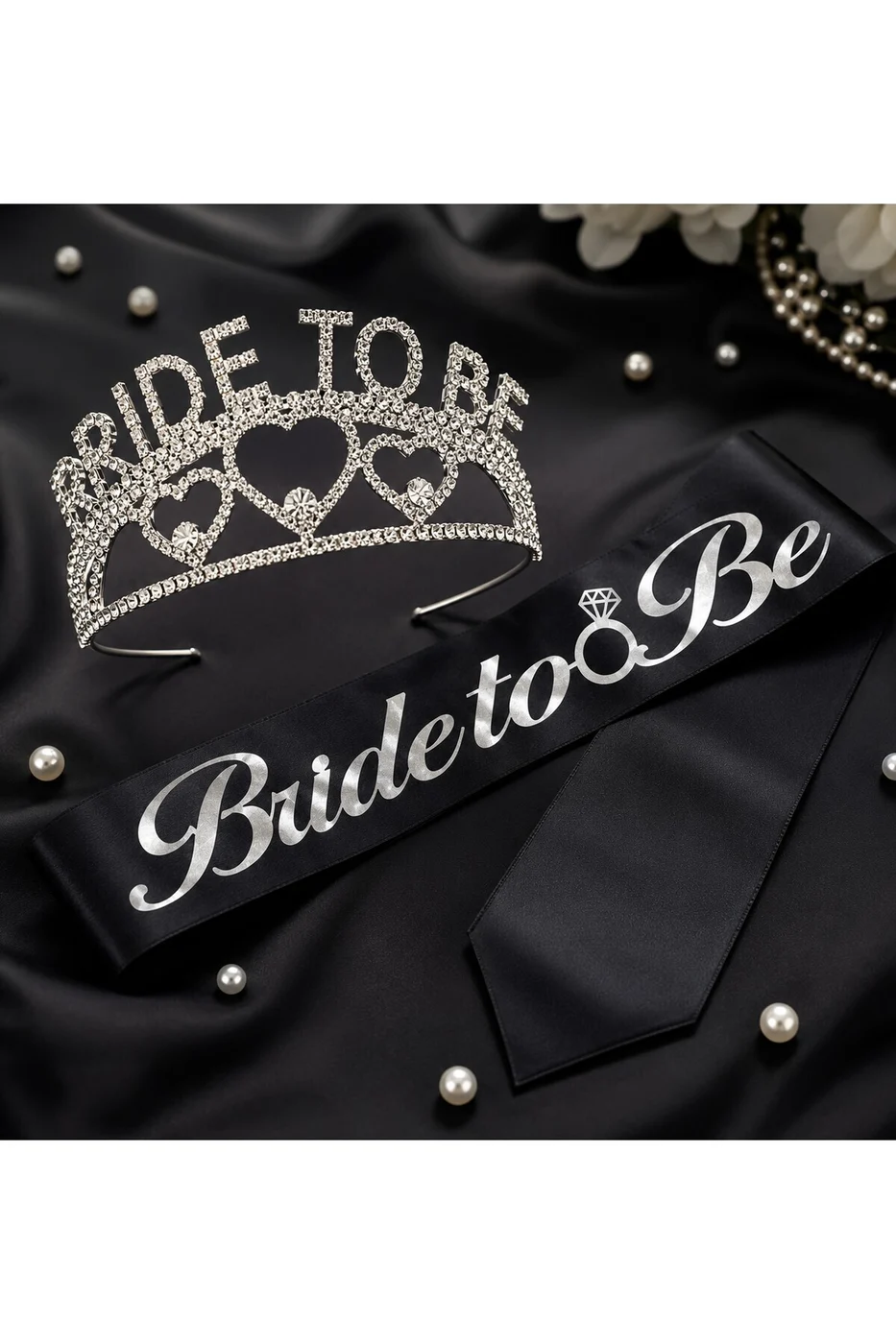 Bride To Be Taç ve Kuşak Seti Bekarlığa Veda Partisi Gelin Aksesuarı gorsel 6