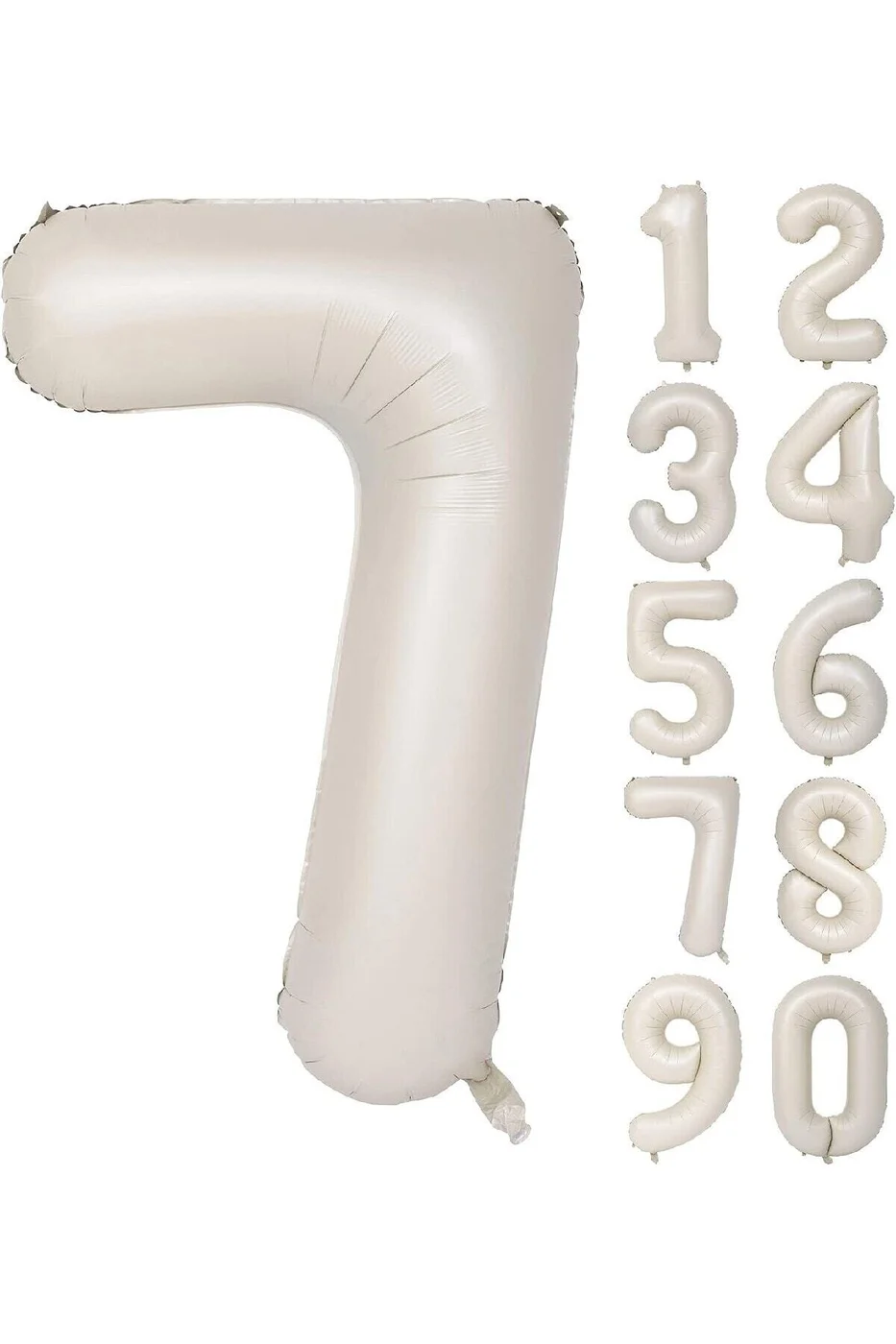 7 Yaş 74 Cm Krem Yaş Folyo Balonu