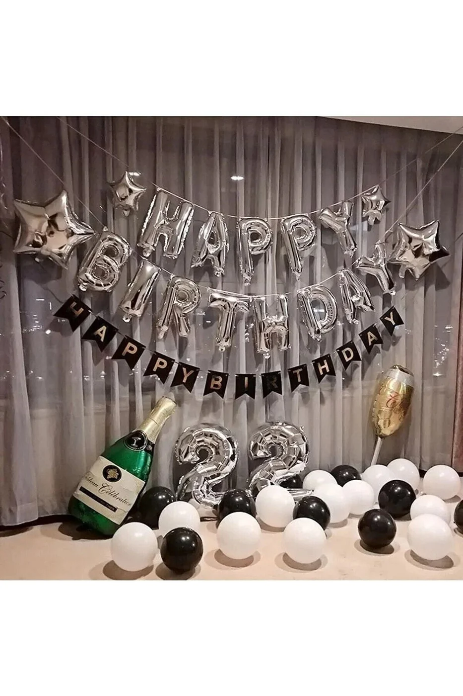 Yetişkin Doğum Günü Alfabe Balonlar