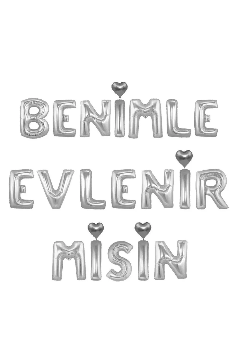 BENİMLE EVLENİRMİSİN GÜMÜŞ SET BALON
