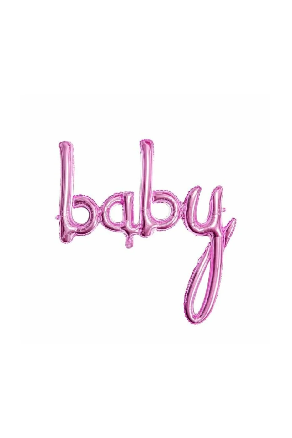 Baby Pembe Birleşik Yazı Folyo Balon