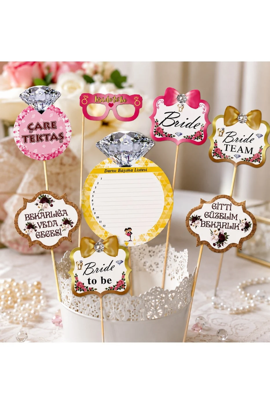 Bride To Be Bekarlığa Veda Konuşma Balonu Fotoğraf Çekim Seti 10’lu gorsel 5