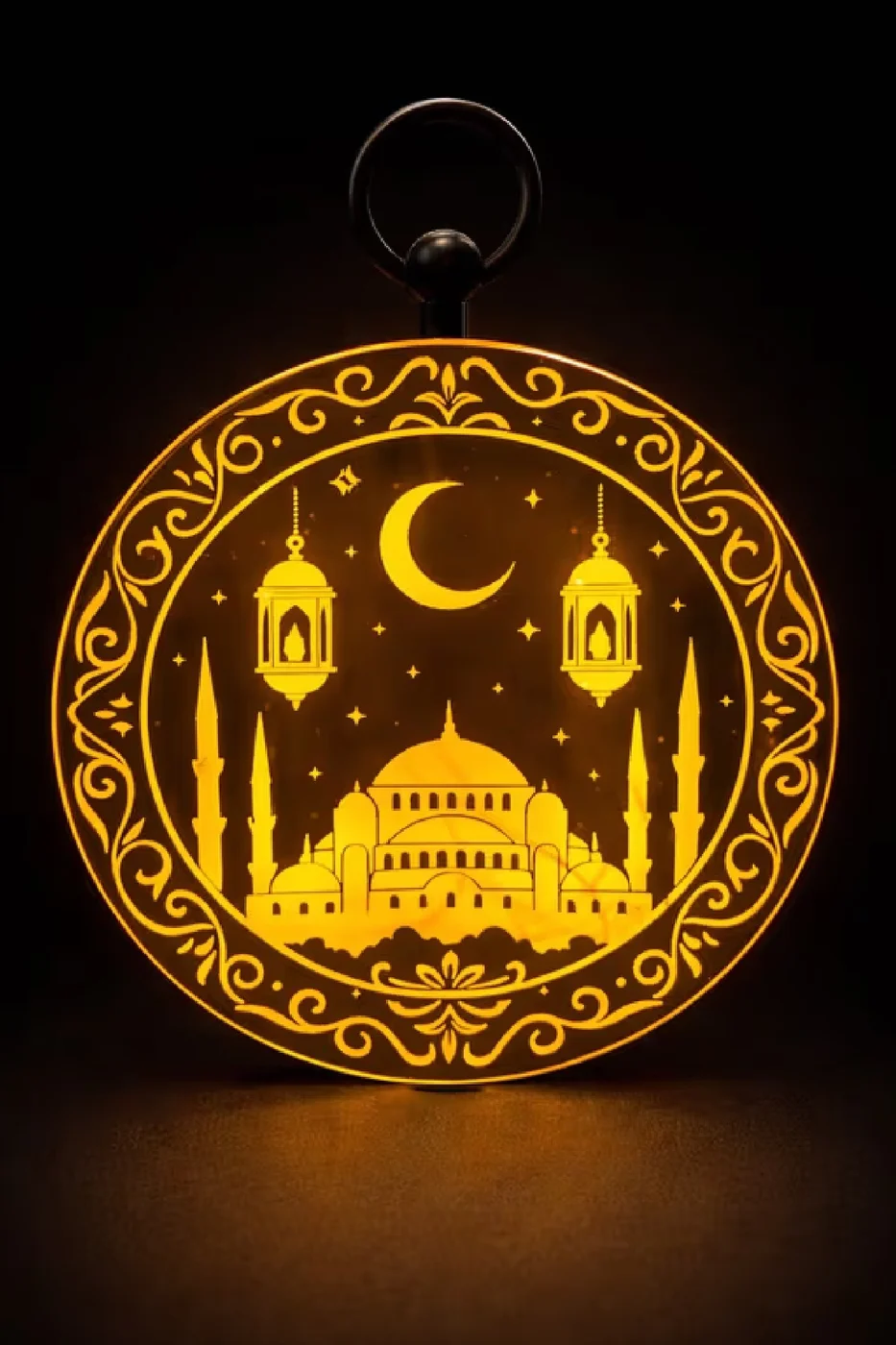 Lüks Hoşgeldin Ramazan Ve Cami Silüetli Işıklı Dekor Ramazan Dekor Süsü gorsel 6