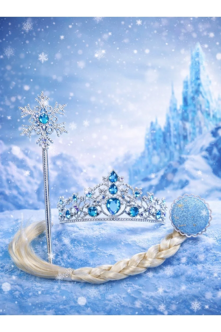 KARTANESİ PRİNCESS DREAM TAÇ ASA SETİ SAÇLI KARTANESİ PRENSESİ TAÇ ASA SETİ gorsel 4