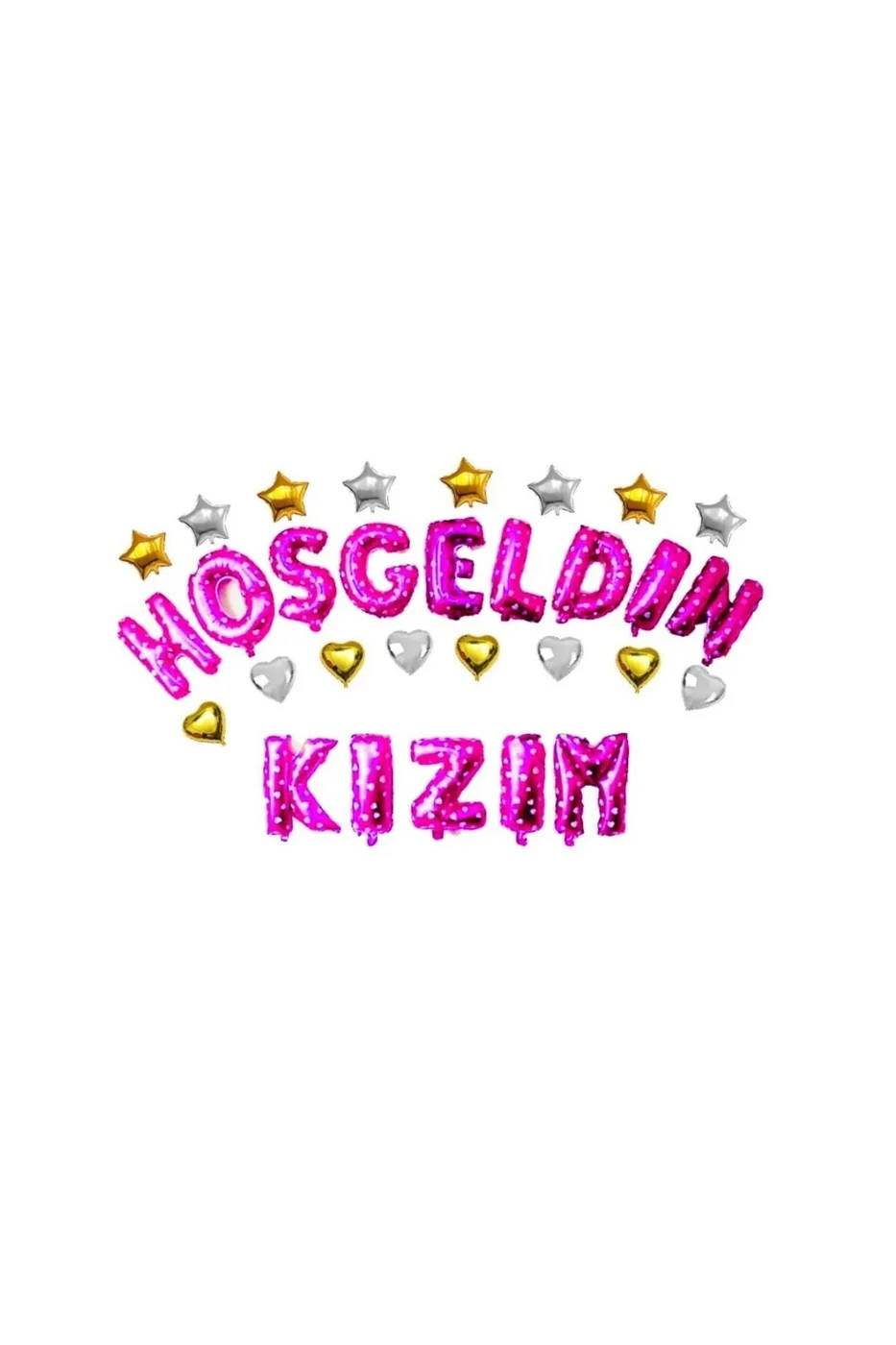 KALPLİ HOŞGELDİN KIZIM PEMBE SET Folyo Balon