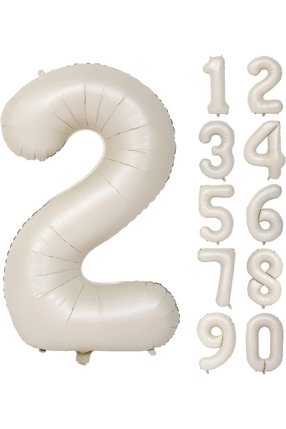 2 Yaş 74 Cm Krem Yaş Folyo Balonu gorsel 3