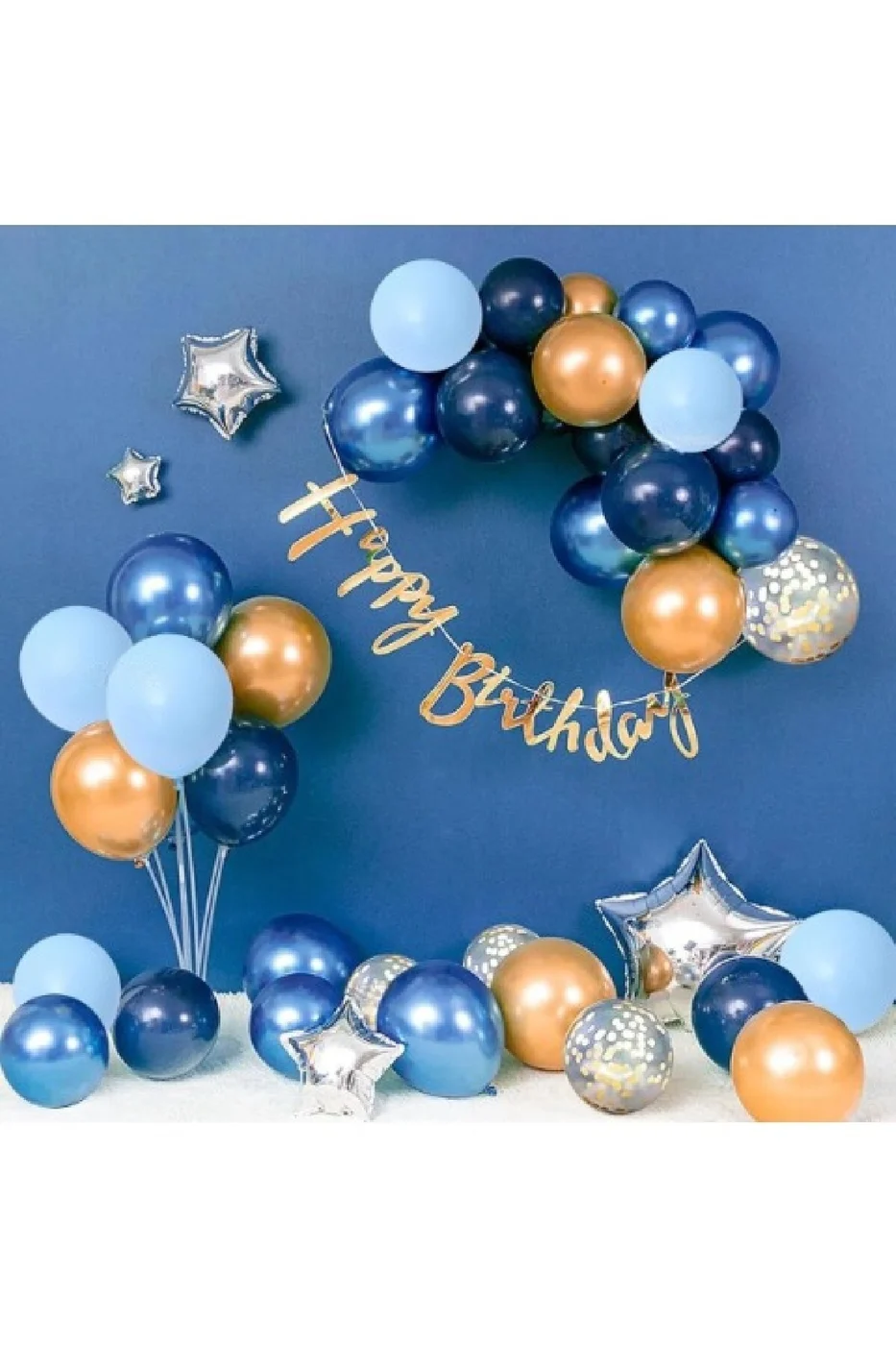 UZAY TEMALI MAVİ TONLARIN BALON ZİNCİR SET gorsel 4