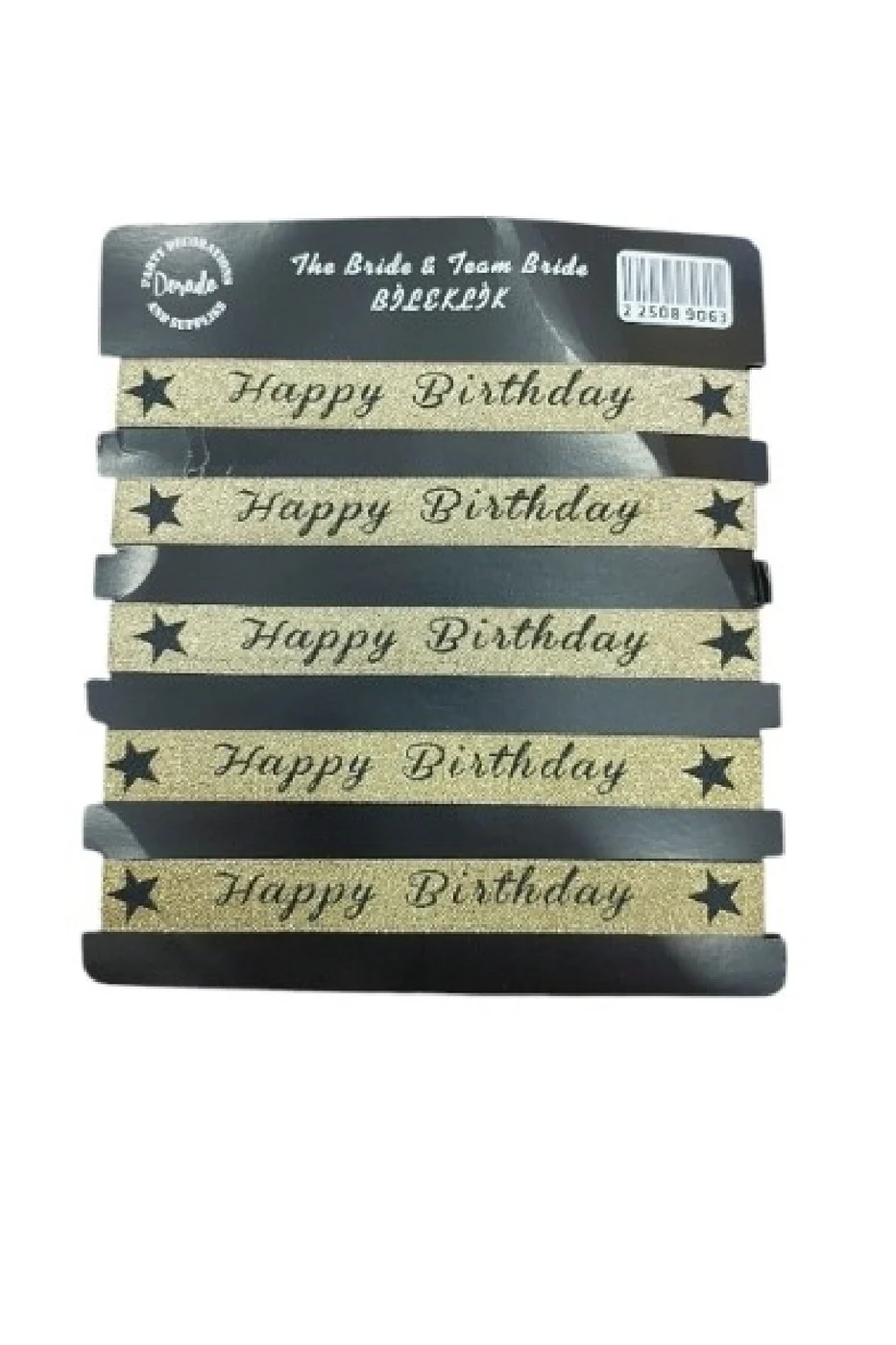 5'Lİ BİLEKLİK HAPPY BİRTHDAY GOLD DOĞUM GÜNÜ PARTİ SÜSÜ BİLEKLİĞİ gorsel 2