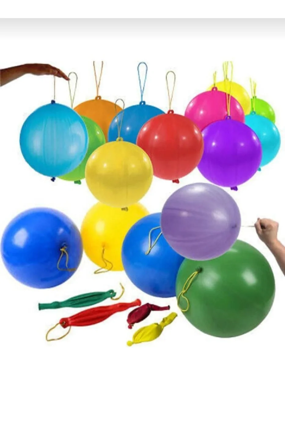 25 Adet Lastikli Zıpzıp Balon Ipli Punch Panç Büyük Balon gorsel 5