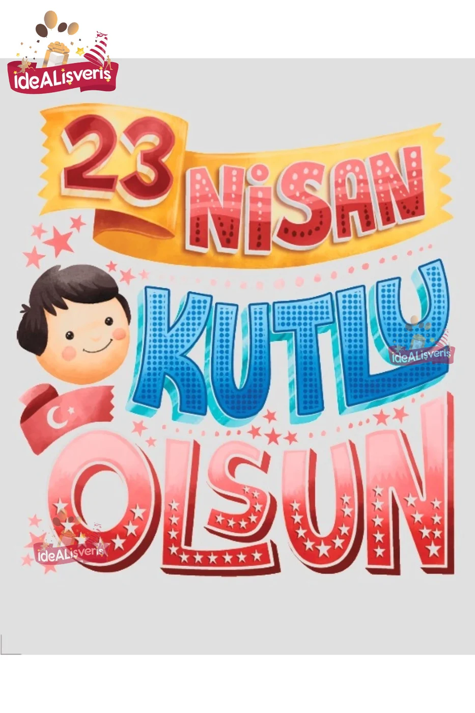 23 Nisan Cam Sticker Seti – Sınıf Pencere Süsleme (3’lü Set) gorsel 4