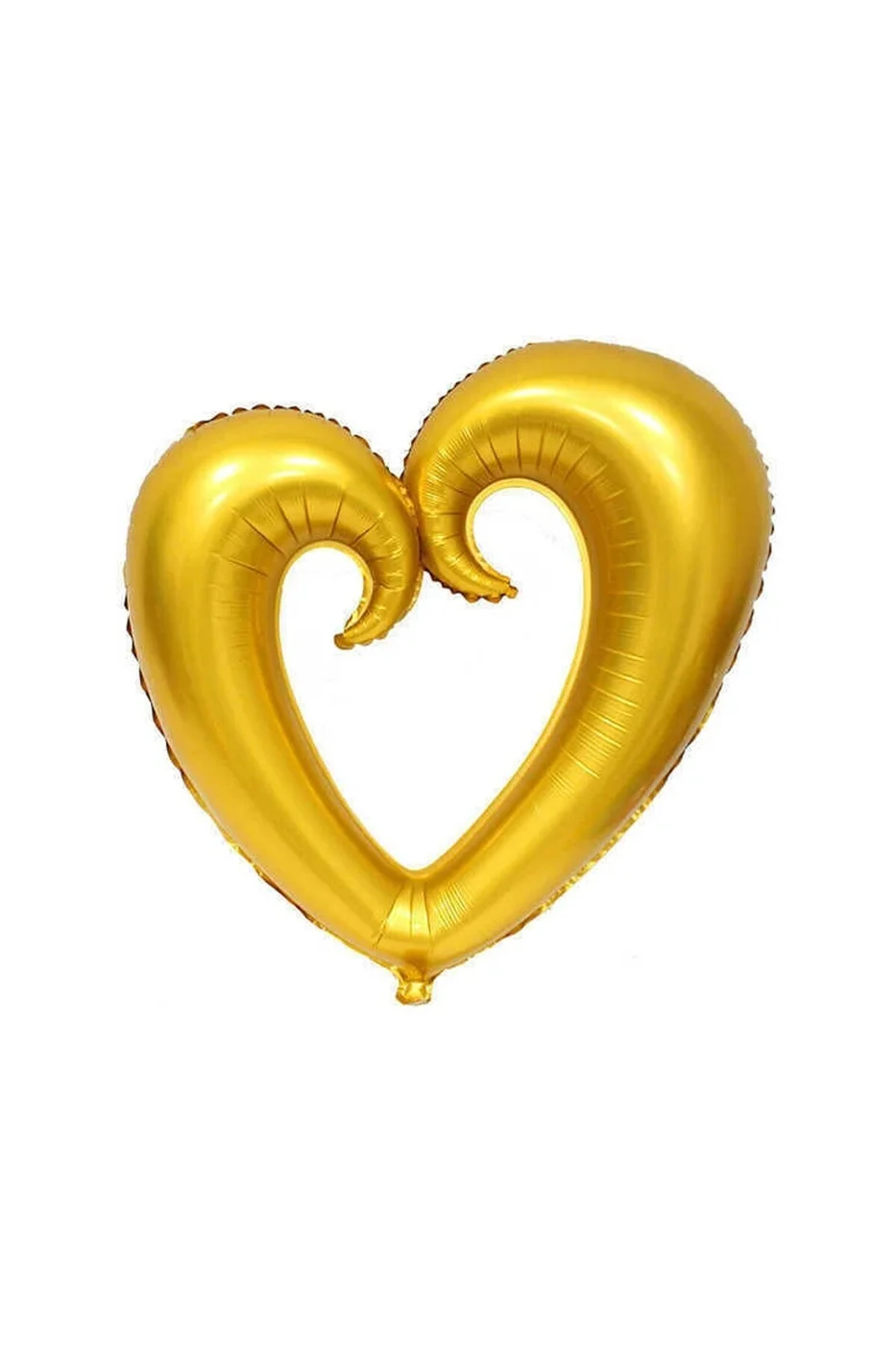 Ortası Boş Kalp Gold Folyo Balon