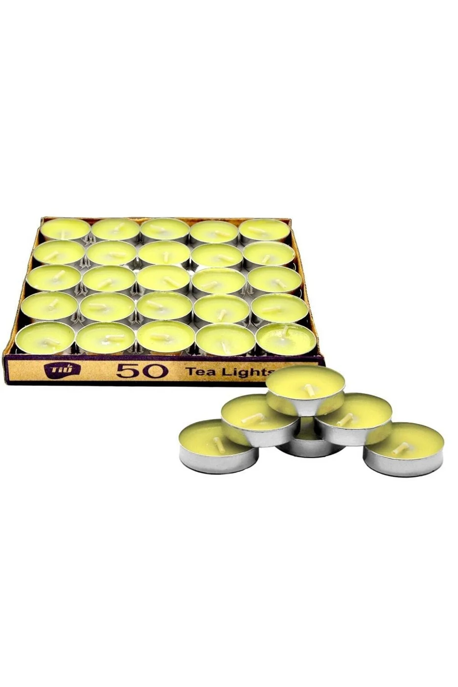 50 Lİ TEALİGT YUVARLAK SARI MUM