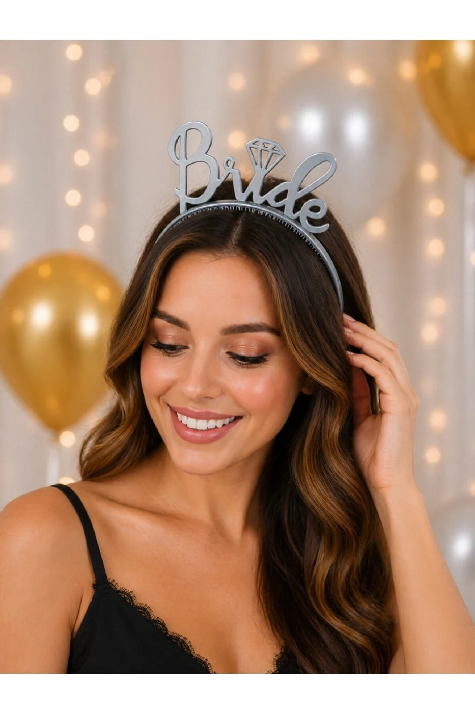 Bride Taç Parti Tacı, Bekarlığa Veda İçin Bride Tacı (Altın, Gümüş, Pembe, Mor Beyaz Siyah) gorsel 2