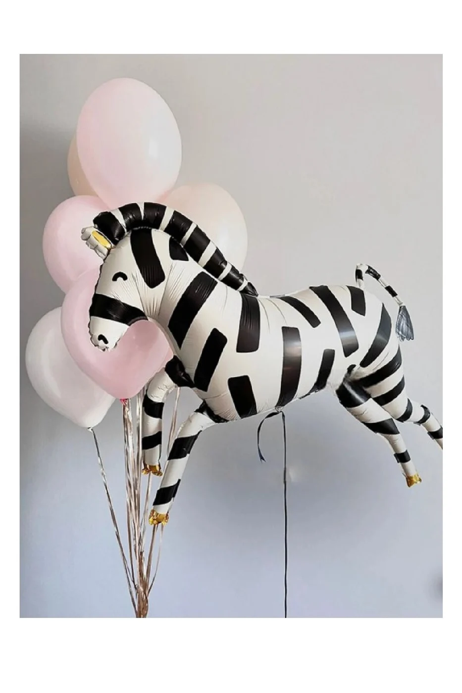 Zebra Folyo Balon Buketi Doğum Günü Parti Malzemeleri Doğum Günü Balon Seti gorsel 4