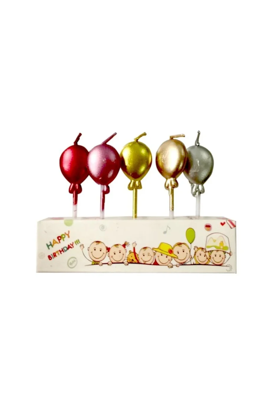 5Lİ CROM BALON MUM