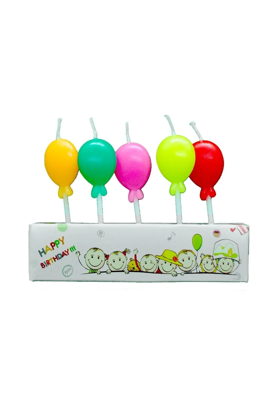 5 Lİ RENKLİ BALONLU MUM