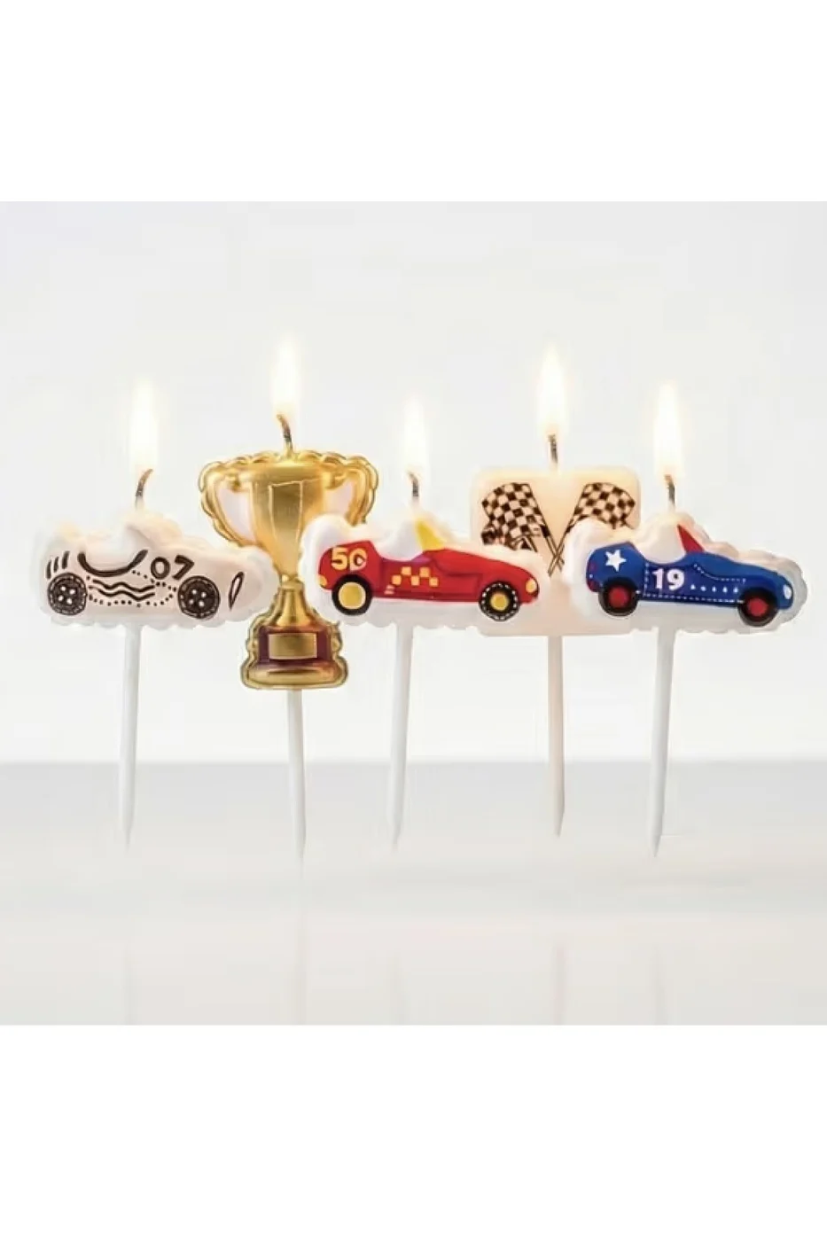 FORMULA YARIŞ MUM 5 Lİ DOĞUM GÜNÜ PARTİ SETİ SÜSÜ MUMU gorsel 4