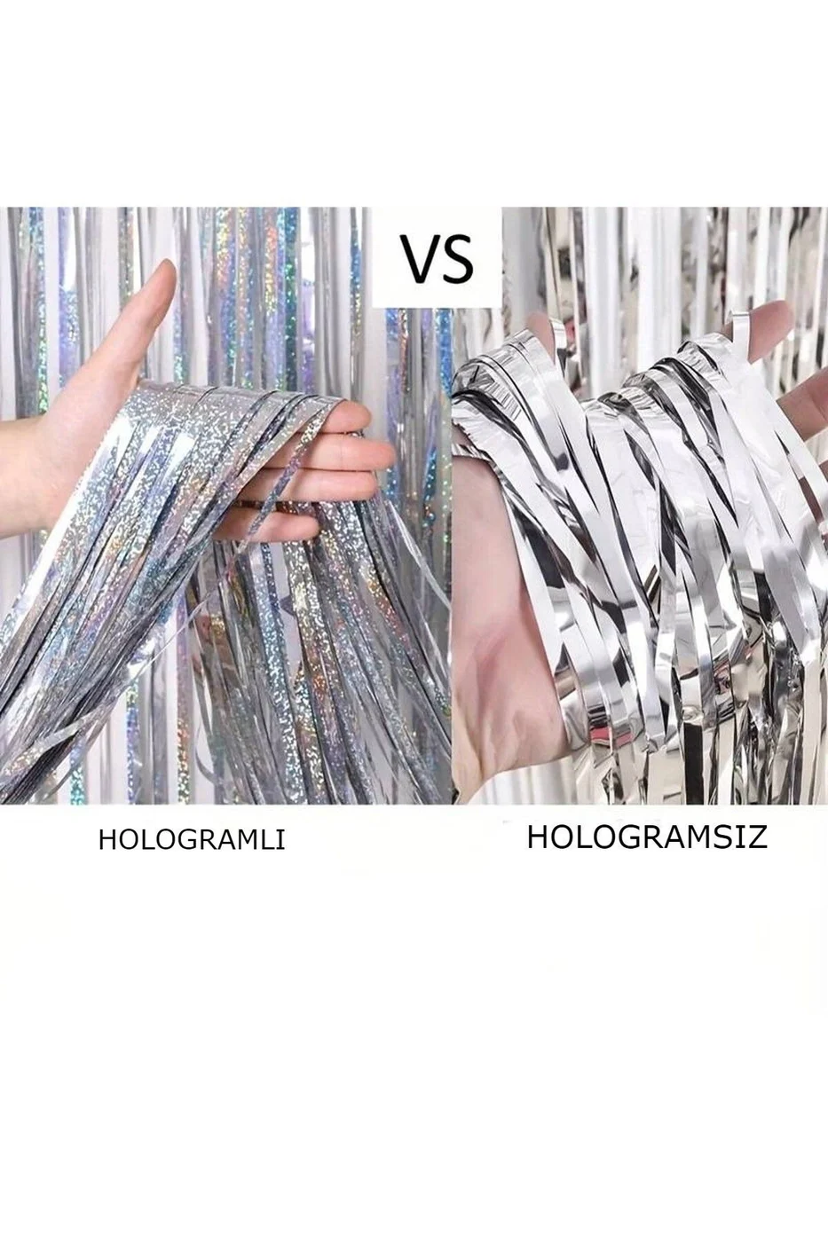 İTHAL METALİZE HOLOGRAM GÜMÜŞ ARKA PLAN PERDESİ gorsel 4