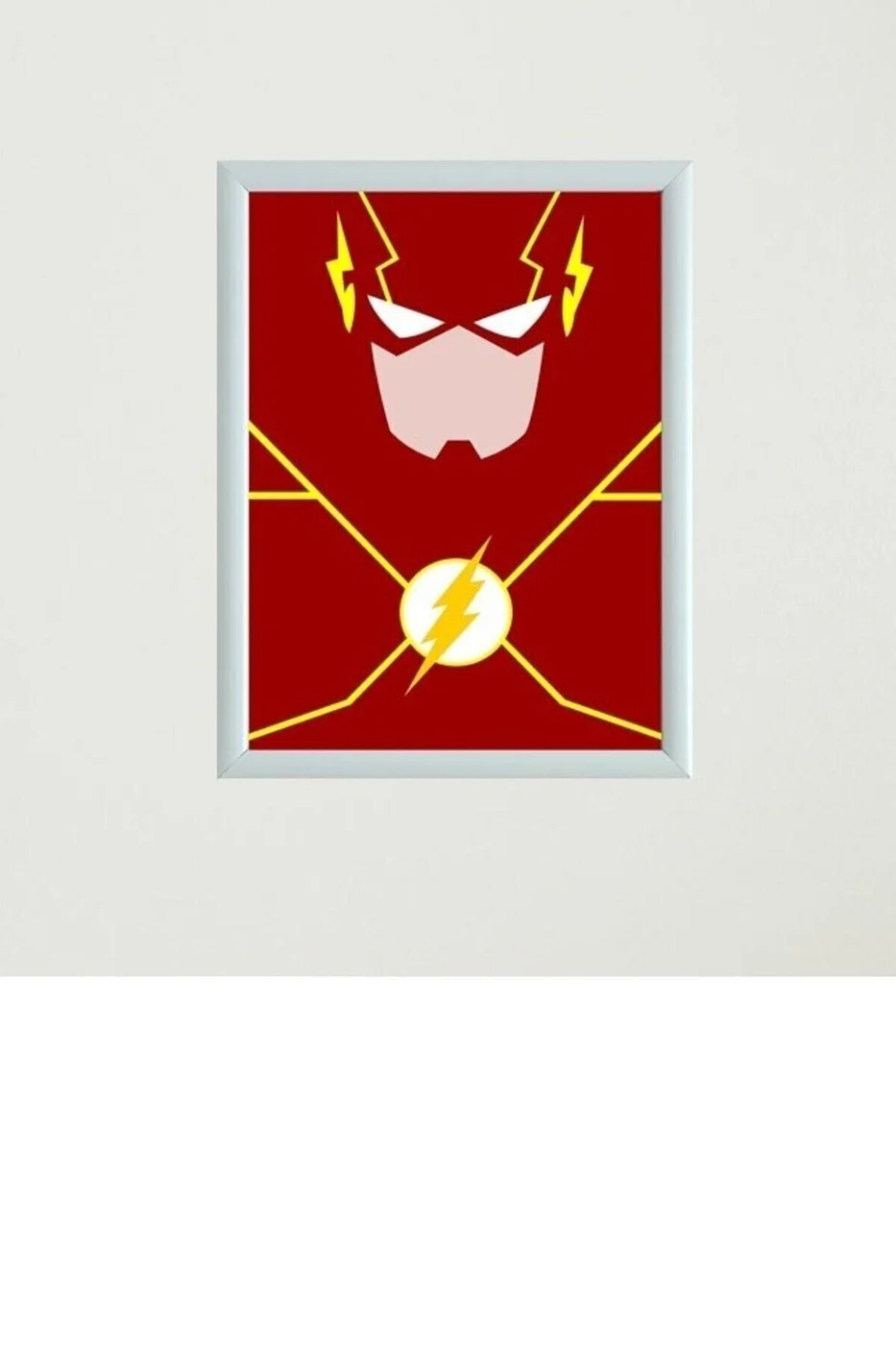 Flash Kostümü Kaslı Lüks + Flash Çerçeveli Poster Tablo Model-2 gorsel 2