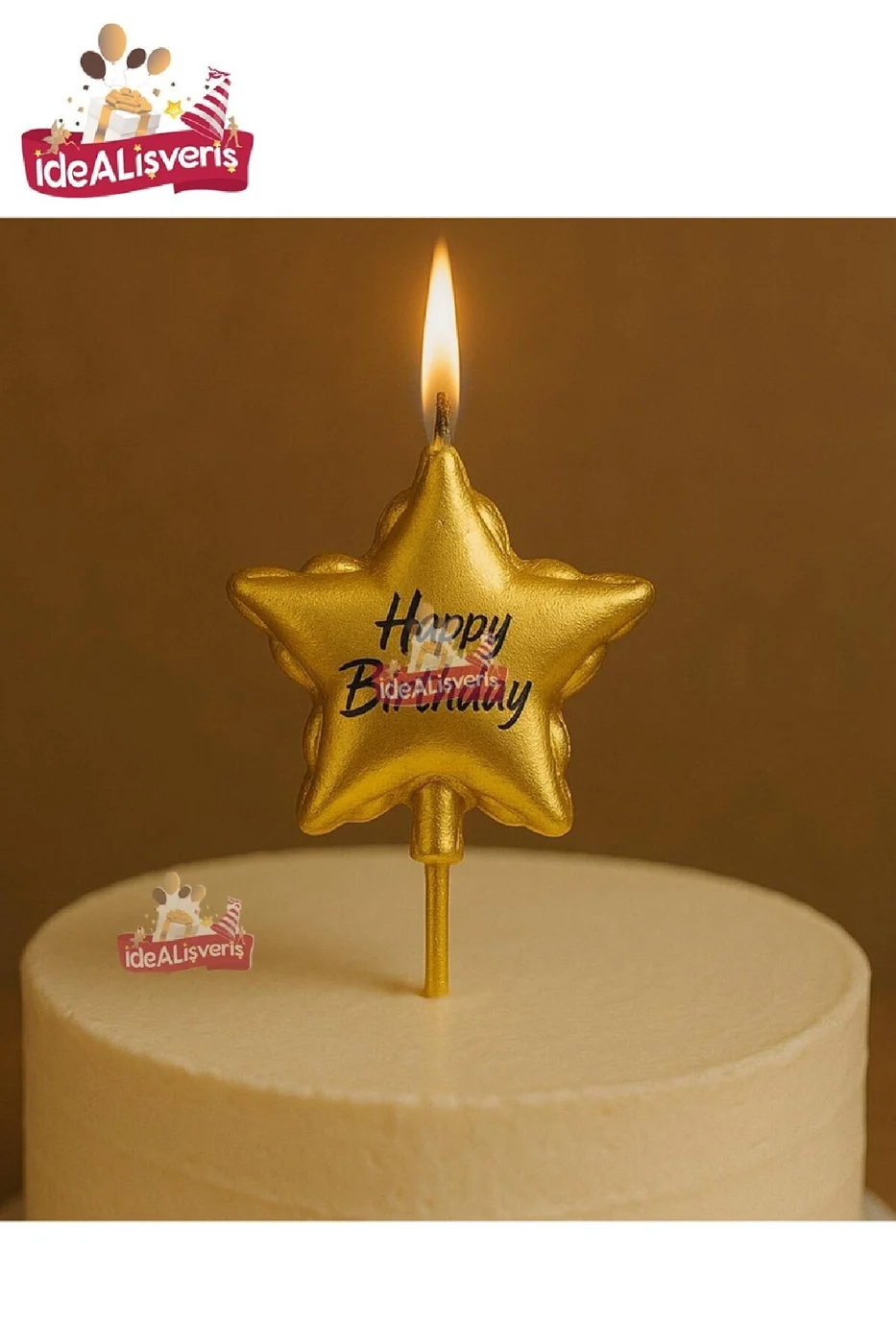 HAPPY BİRTHDAY YILDIZ GOLD MUM gorsel 5
