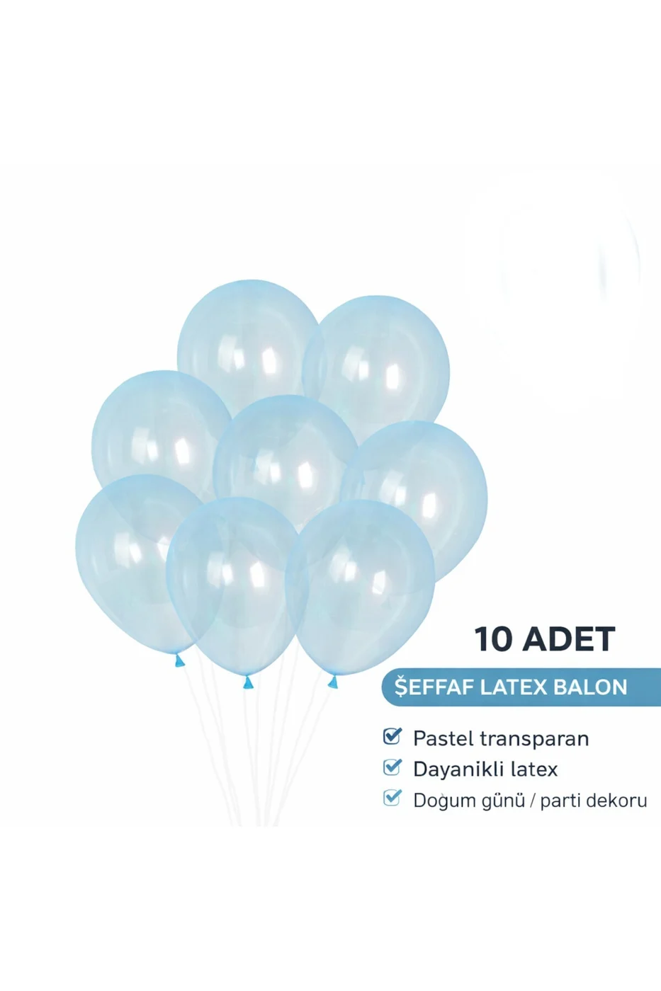 10 Adet Neon Florasan Şeffaf Latex Balon 12 İnç Doğum Günü Parti Balonu Parti Seti Süsü