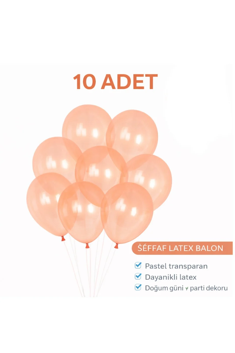 10 Adet Neon Florasan Şeffaf Latex Balon 12 İnç Doğum Günü Parti Balonu Parti Seti Süsü