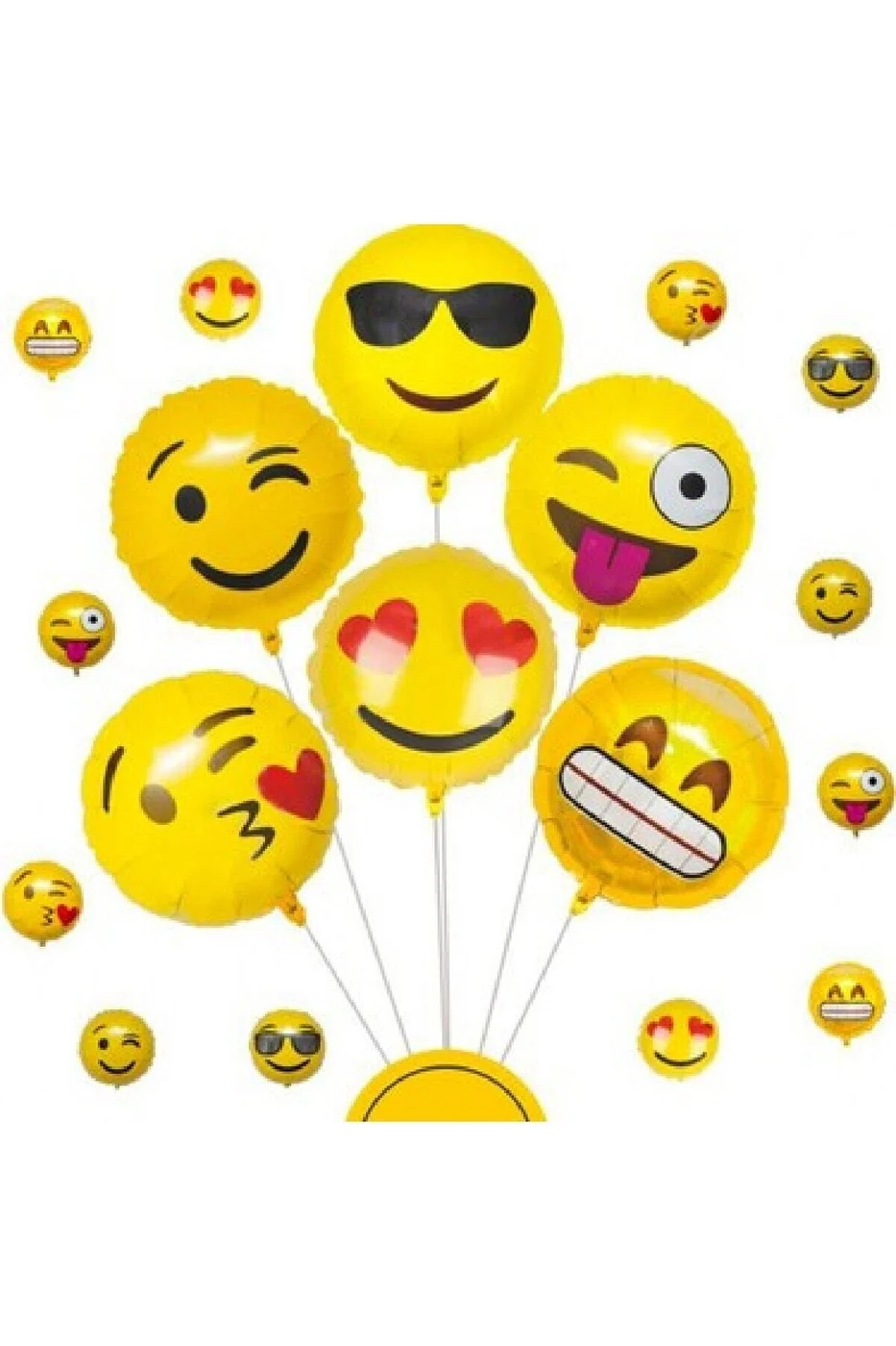 6 Lı Folyo Balon Emoji Folyo Balon Set 6 Adet