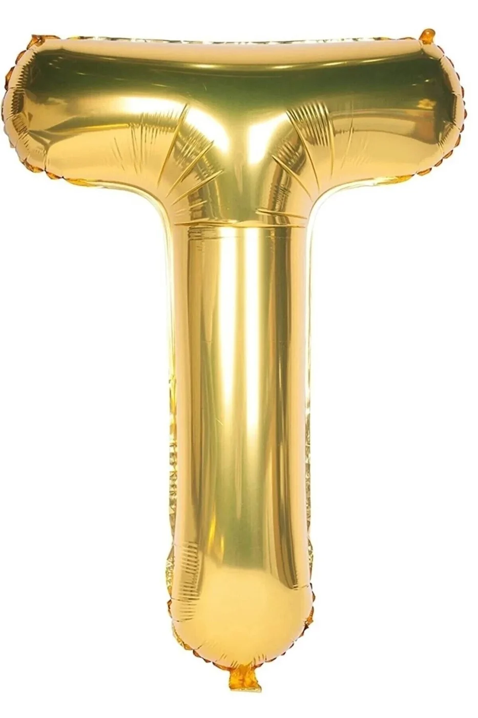 Folyo Balon T Harfi Helyum Balon 36 Cm Gold Renk