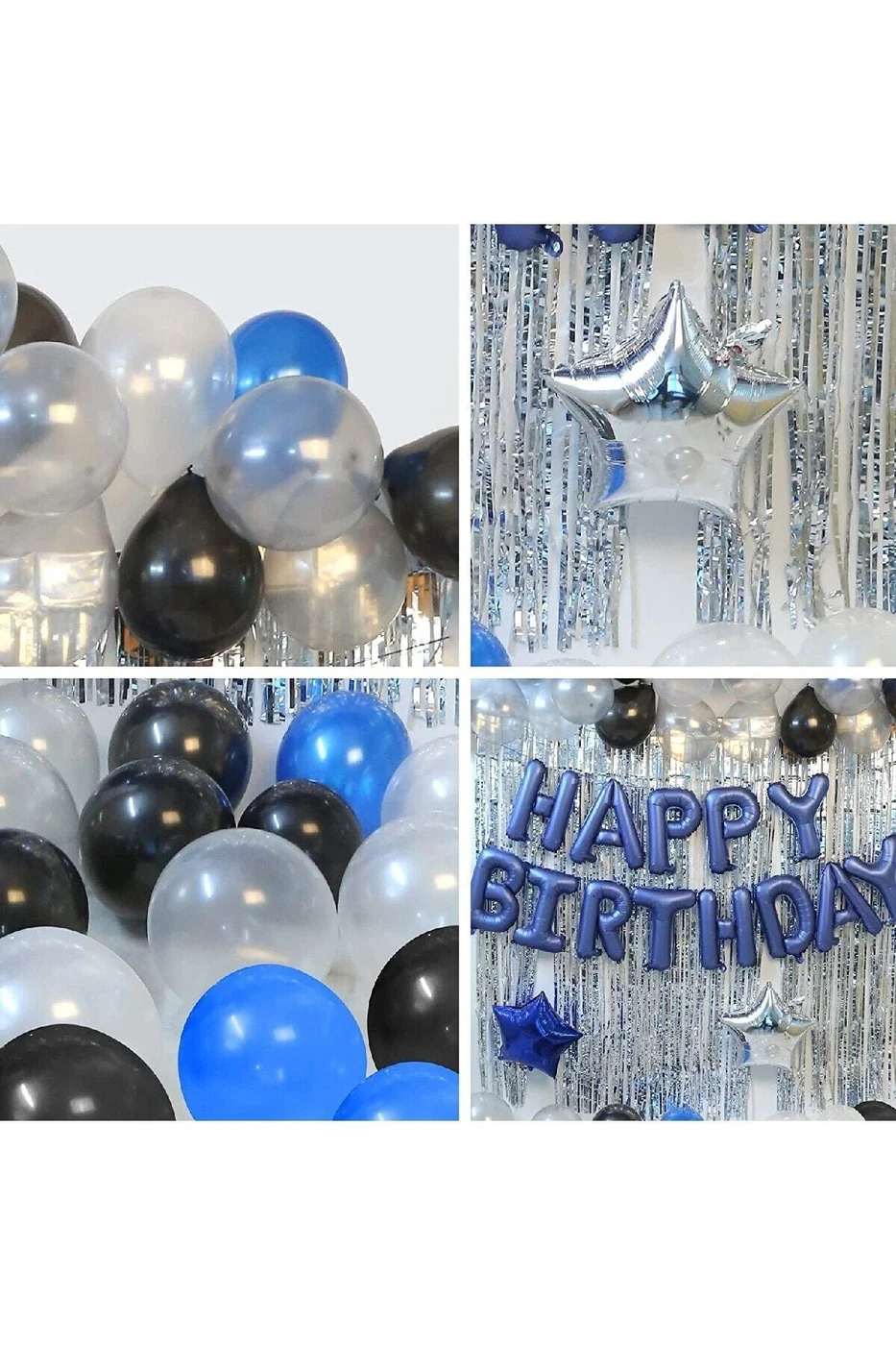 Mavi Happy Birthday Folyo Balon Doğum Günü Parti Süslemeler Parti Balonları, gorsel 4