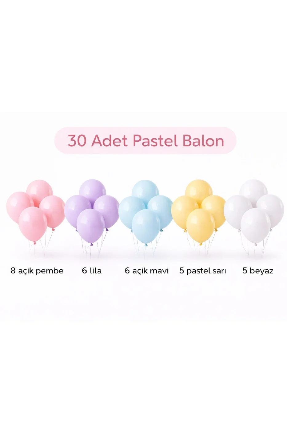 👉 “30 Adet Karışık Renk Balon Seti | Premium Parti, Doğum Günü ve Organizasyon Dekoru Seti Süsü gorsel 2