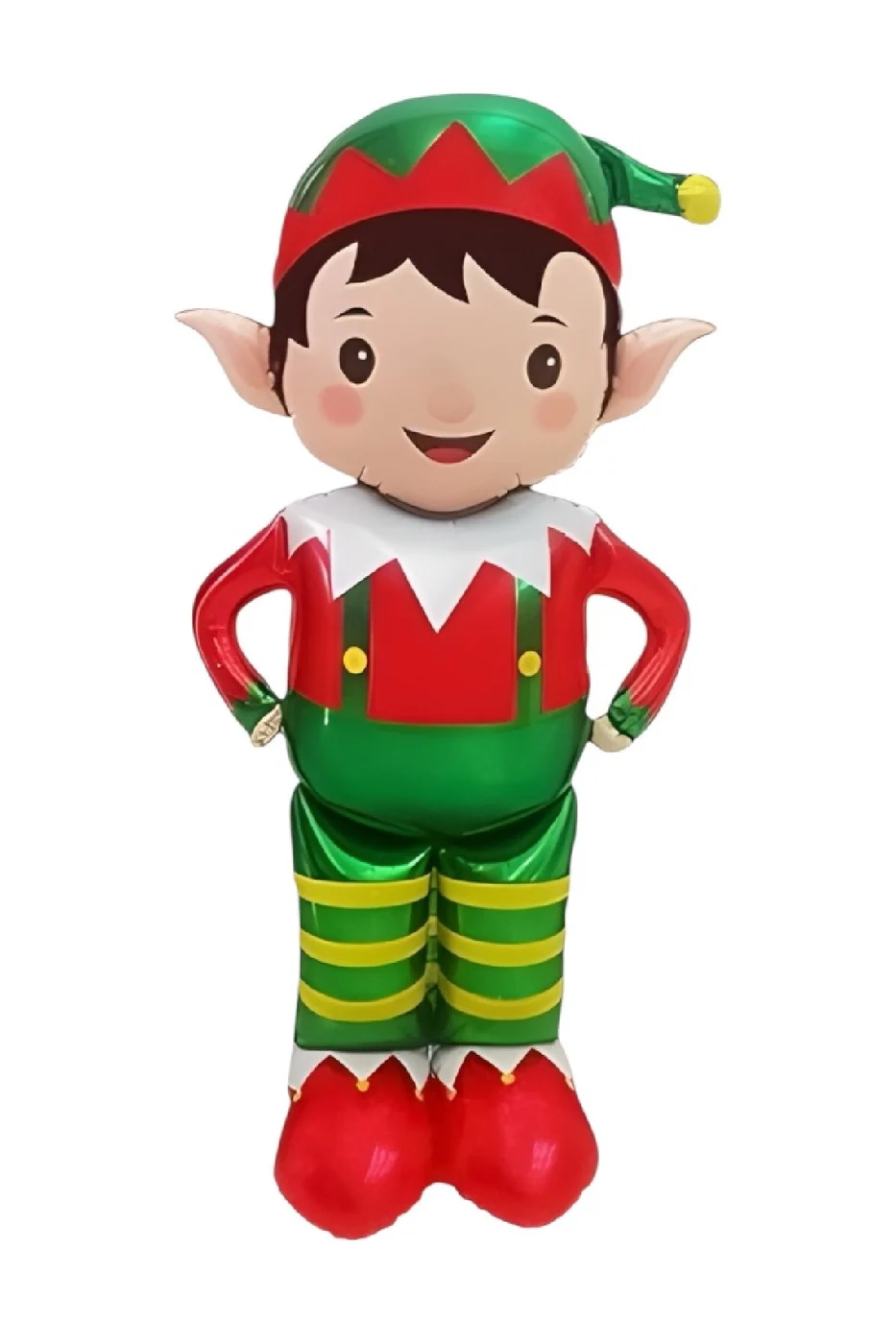 Yılbaşı Balonu Ayaklı Büyük Elf Folyo Balon Yılbaşı Balon Süsü 121-57,5 cm gorsel 4