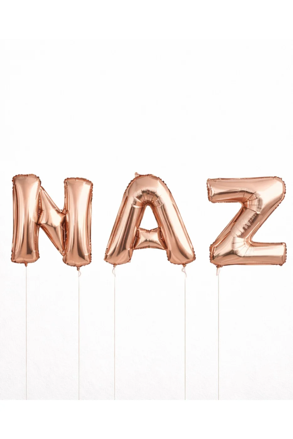3 HARFLİ KİŞİYE ÖZEL UÇAN FOLYO BALON DOĞUM GÜNÜ FOLYO BALON SET 76 CM 34 İNÇ gorsel 3