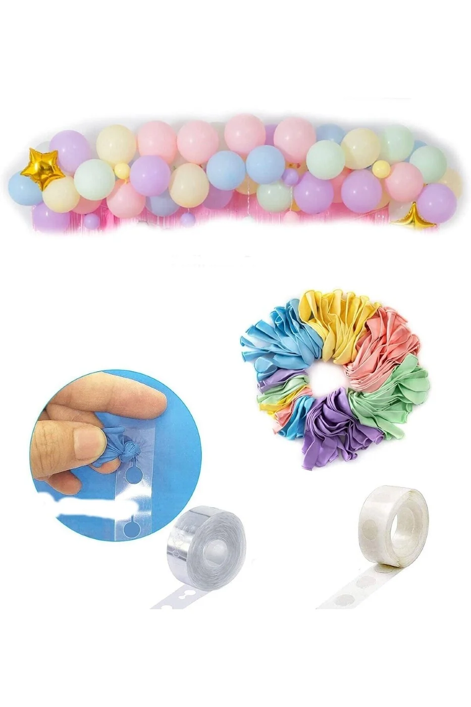 Lüks Unicorn Pembe Doğum Günü Süsü, Unicorn Folyo Balonlar Dolu Dolu Doğum Günü Parti Seti gorsel 4