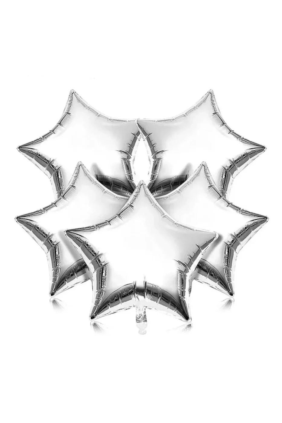 5 ADET YILDIZ FOLYO BALON 18 inç  45 cm