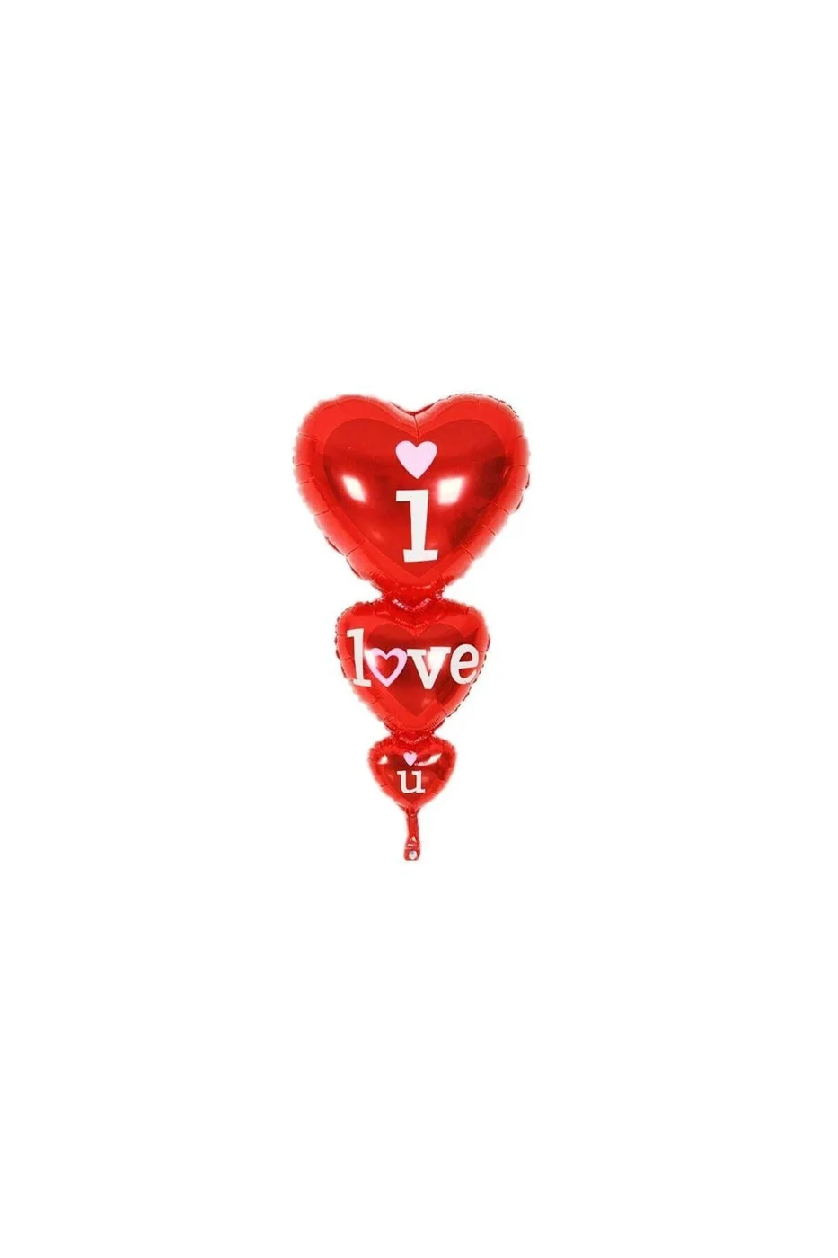 3 LÜ KALP I LOVE YOU KIRMIZI FOLYO BALON