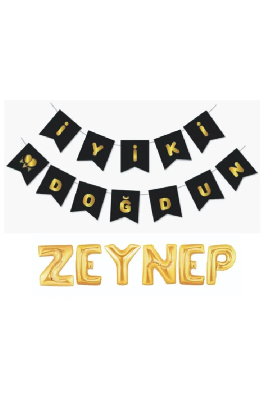 Iyiki Doğdun Banner Ve 6 Harfli Folyo Balon