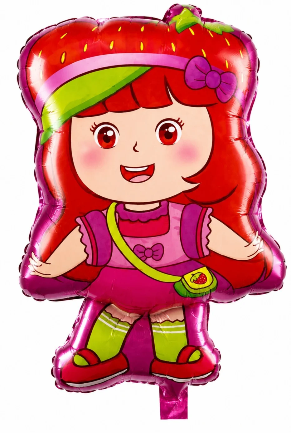 🍓 Çilek Kız Karakter Folyo Balon Helyum Uyumlu Büyük Boy Doğum Günü Parti Süsü