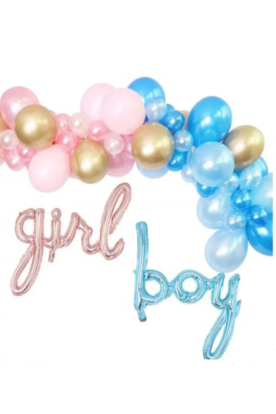 Cinsiyet Partisi Kız Mı Erkek Mi Partisi Balon Zinciri Doğum Günü Balon Parti Seti Süsü gorsel 3