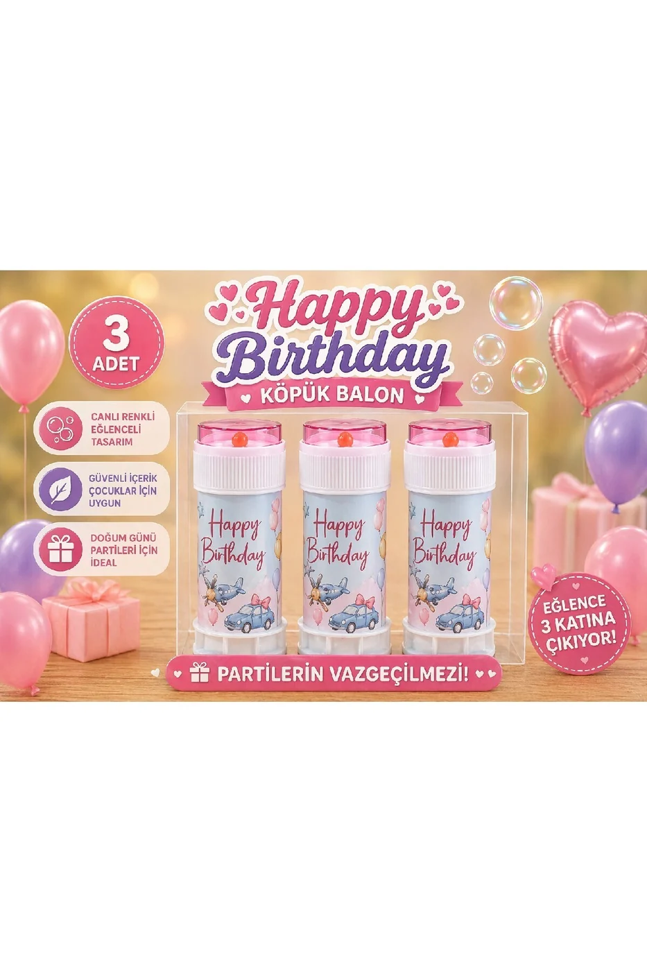 Uçak Araba Temalı Köpük Balon Set Dağıtmalık Çocuk Doğum Günü Parti Köpüğü