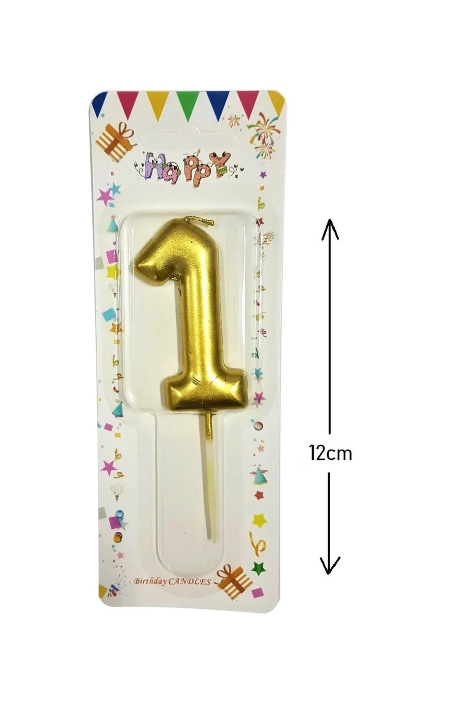 BÜYÜK BOY 1 RAKAM GOLD MUM 12CM