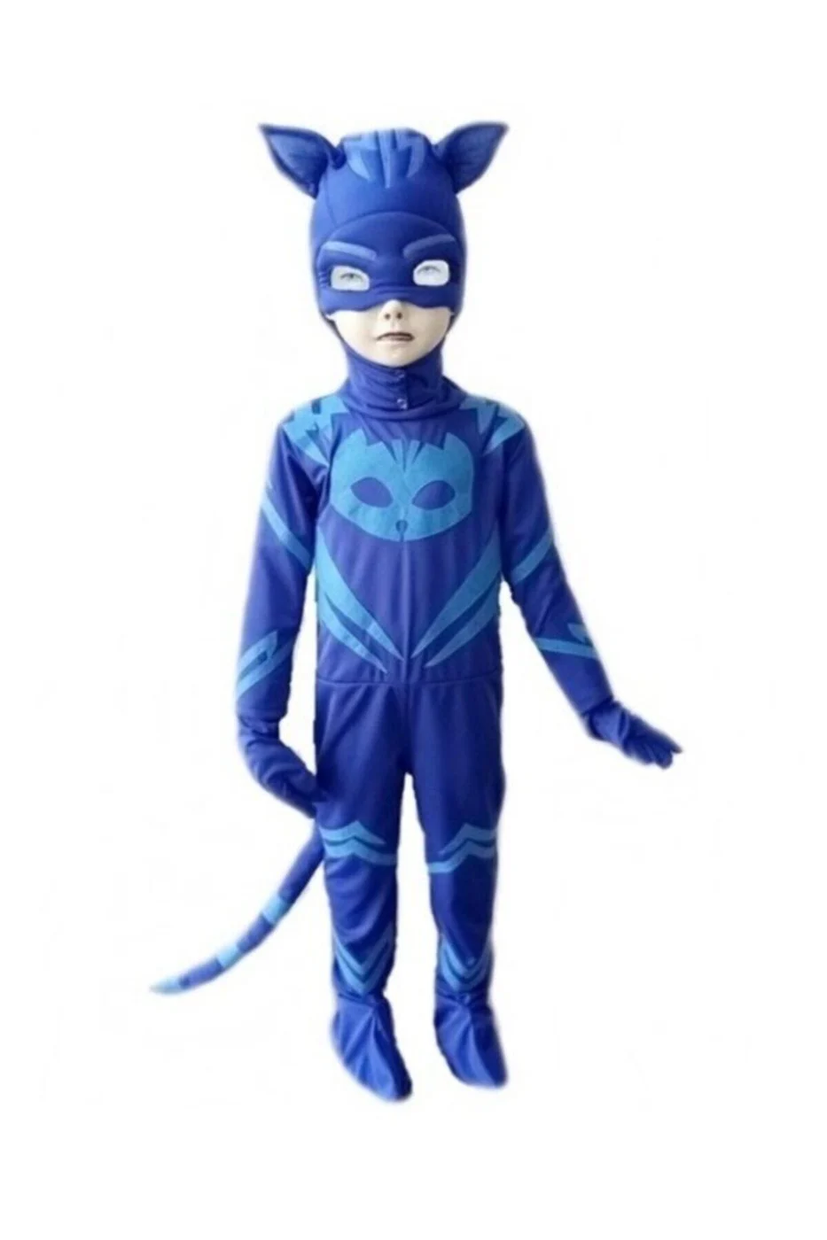 Unisex Çocuk Lacivert Kedi Kostümü